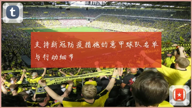 支持新冠防疫措施的意甲球队名单与行动细节